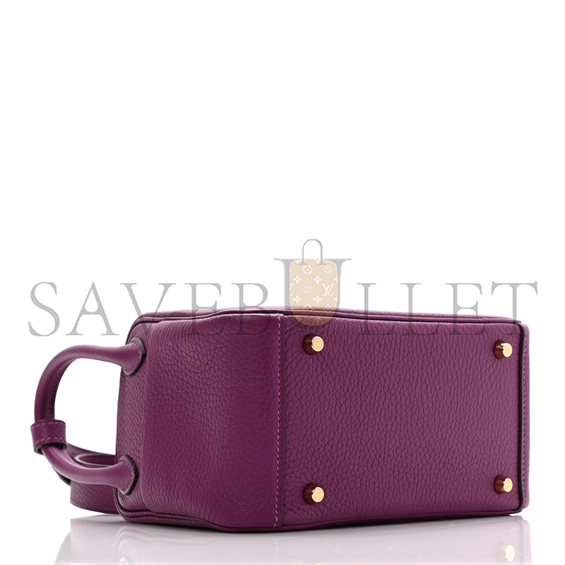 H**mes TAURILLON CLEMENCE MINI LINDY 19ANEMONE H079086CCN5 (19*12.5*9cm)